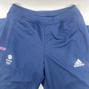 Team GB Adidas Track Pants Mens 32 Navy Great Britain Olympic Joggers Aeroready